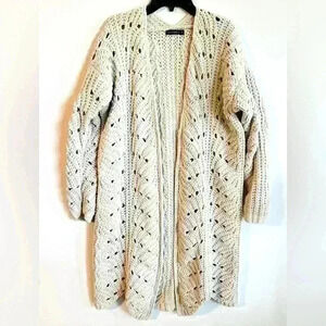 Moon & Madison Cozy Open-Front Cardigan with Scalloped Hem
